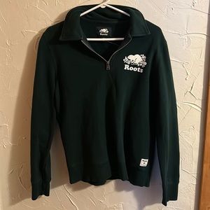 Green roots quarter zip